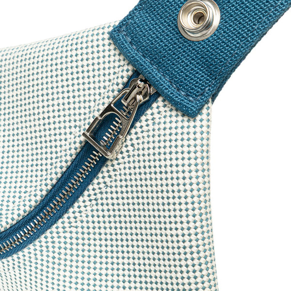 エルメス ブリッドアブラックGM ガブリオル ハンドバッグ ブルーナティエ トワルアッシュ レディース HERMES 【中古】