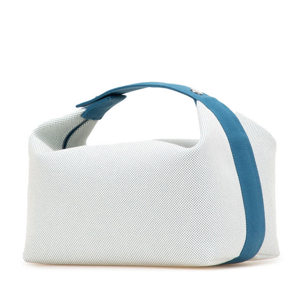 エルメス ブリッドアブラックGM ガブリオル ハンドバッグ ブルーナティエ トワルアッシュ レディース HERMES 【中古】