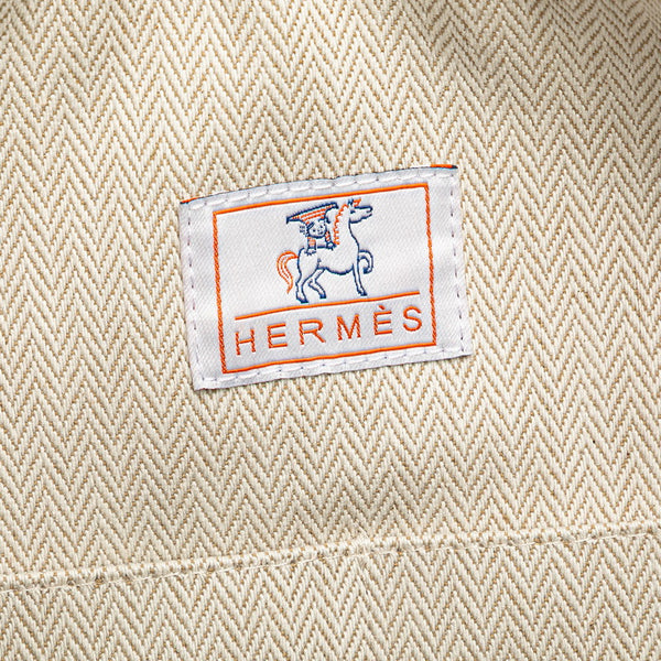 エルメス ブリッドアブラックGM ガブリオル ハンドバッグ ブルーナティエ トワルアッシュ レディース HERMES 【中古】