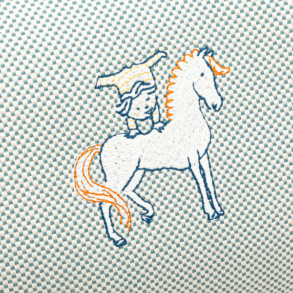 エルメス ブリッドアブラックGM ガブリオル ハンドバッグ ブルーナティエ トワルアッシュ レディース HERMES 【中古】