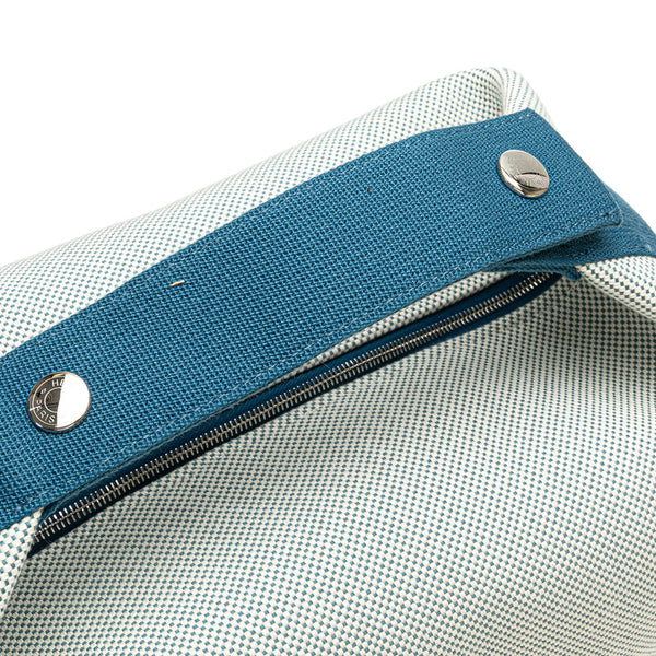 エルメス ブリッドアブラックGM ガブリオル ハンドバッグ ブルーナティエ トワルアッシュ レディース HERMES 【中古】