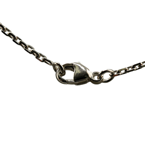 エルメス ミニポップアッシュH ネックレス シルバー ホワイト メタル レディース HERMES 【中古】