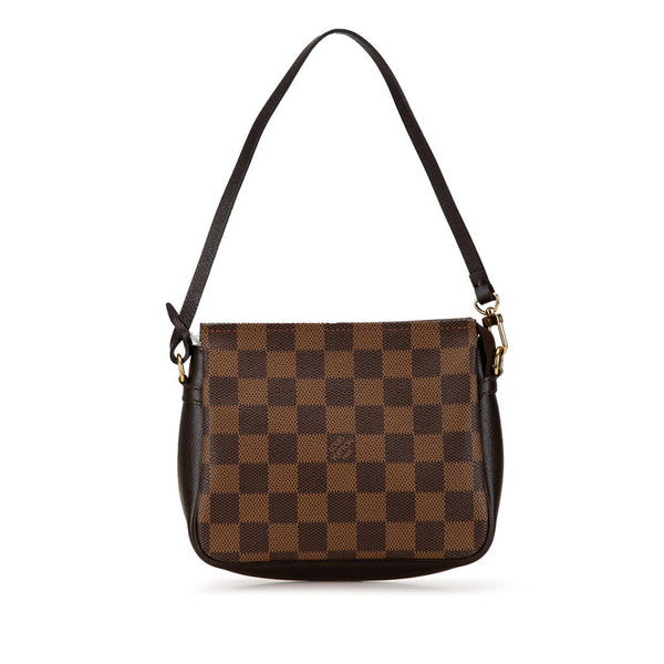 ルイ ヴィトン ダミエ トゥルース メイクアップ アクセサリーポーチ N51982 ブラウン PVC レザー レディース LOUIS VUITTON 【中古】