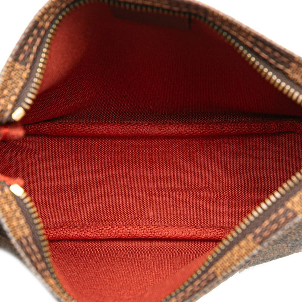 ルイ ヴィトン ダミエ トゥルース メイクアップ アクセサリーポーチ N51982 ブラウン PVC レザー レディース LOUIS VUITTON 【中古】