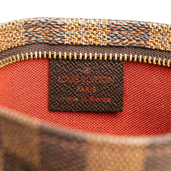 ルイ ヴィトン ダミエ トゥルース メイクアップ アクセサリーポーチ N51982 ブラウン PVC レザー レディース LOUIS VUITTON 【中古】