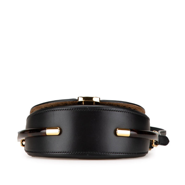 フェンディ ムーンライト ショルダーバッグ 8BT346 ブラック ブラウン レザー レディース FENDI 【中古】