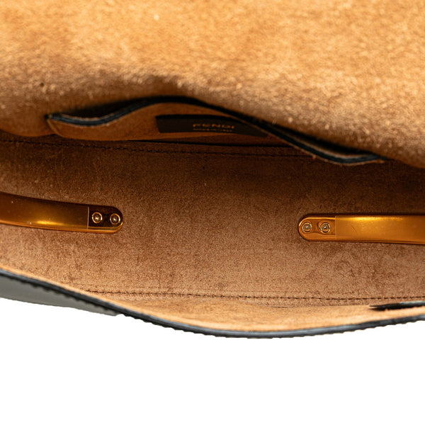 フェンディ ムーンライト ショルダーバッグ 8BT346 ブラック ブラウン レザー レディース FENDI 【中古】