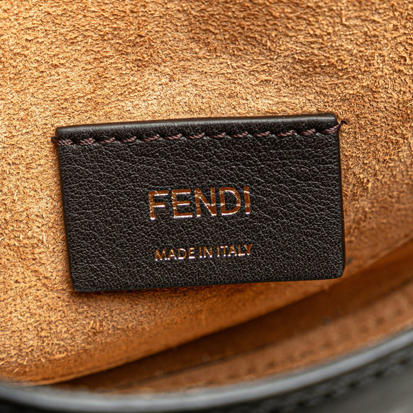 フェンディ ムーンライト ショルダーバッグ 8BT346 ブラック ブラウン レザー レディース FENDI 【中古】