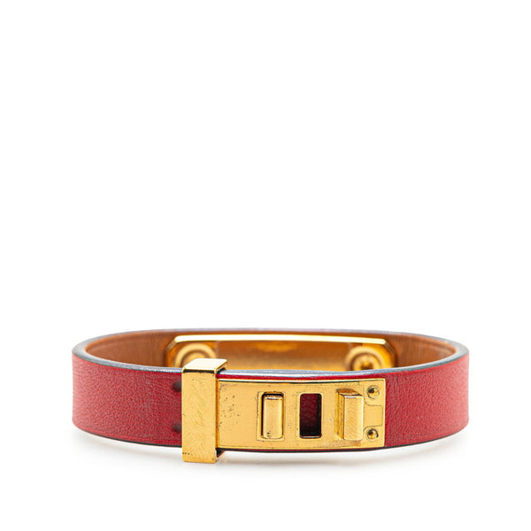 エルメス アスドゥクール T2 ブレスレット レッド スイフト メッキ レディース HERMES 【中古】