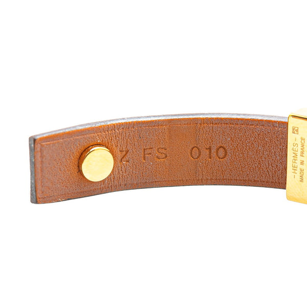 エルメス アスドゥクール T2 ブレスレット レッド スイフト メッキ レディース HERMES 【中古】