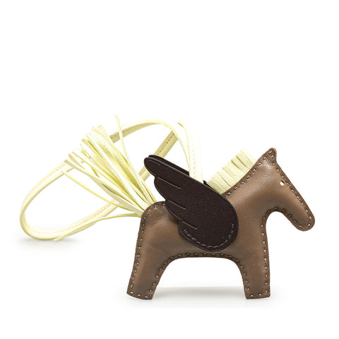 エルメス ロデオ ペガサスPM チャーム エトゥープ ジョーヌミルトン ルージュセリエ アニョーミロ レディース HERMES 【中古】