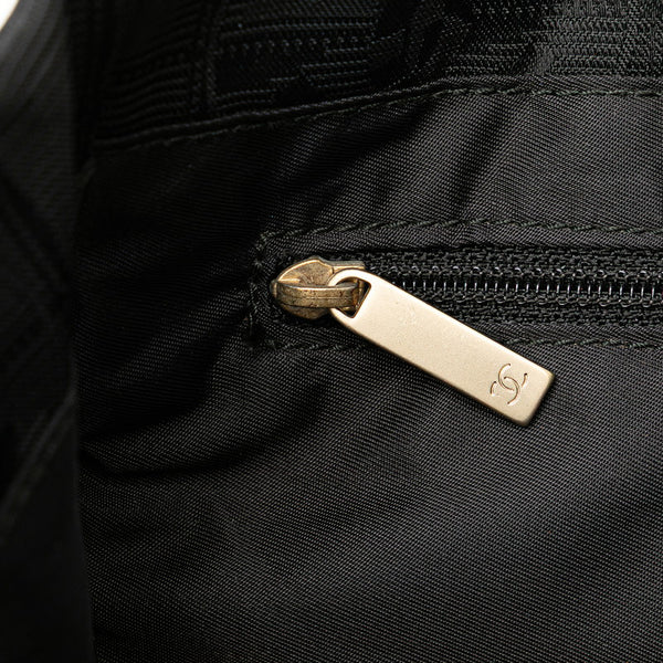 シャネル ニュートラベルライン トートMM トートバッグ ブラック ナイロン レザー レディース CHANEL 【中古】