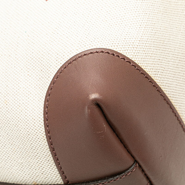 グッチ グッチクラフト ハンドバッグ トートバッグ 269878 ベージュ ブラウン キャンバス レザー レディース GUCCI 【中古】