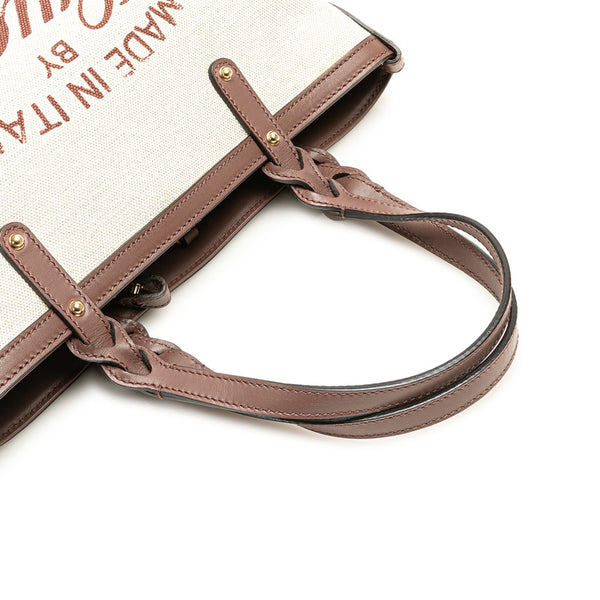 グッチ グッチクラフト ハンドバッグ トートバッグ 269878 ベージュ ブラウン キャンバス レザー レディース GUCCI 【中古】