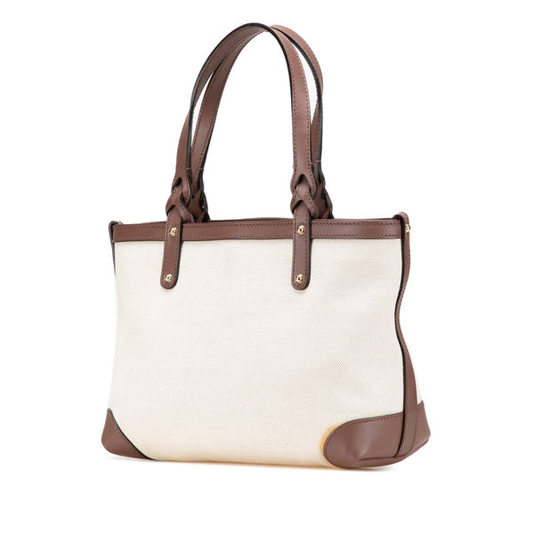 グッチ グッチクラフト ハンドバッグ トートバッグ 269878 ベージュ ブラウン キャンバス レザー レディース GUCCI 【中古】