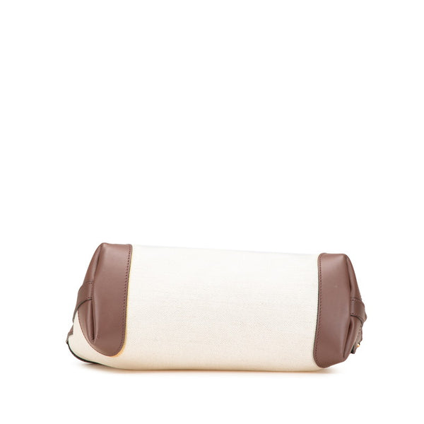 グッチ グッチクラフト ハンドバッグ トートバッグ 269878 ベージュ ブラウン キャンバス レザー レディース GUCCI 【中古】