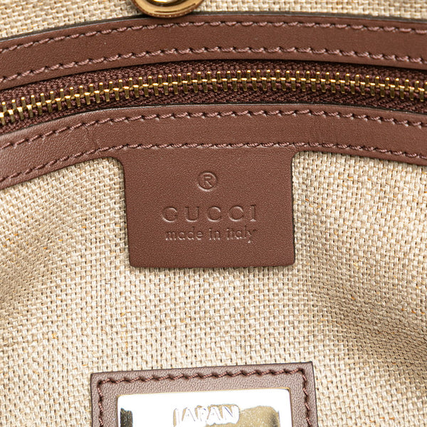 グッチ グッチクラフト ハンドバッグ トートバッグ 269878 ベージュ ブラウン キャンバス レザー レディース GUCCI 【中古】