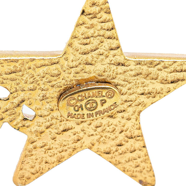 シャネル ココ スター モチーフ ネックレス ブラック ゴールド メッキ レディース CHANEL 【中古】