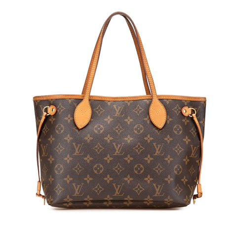 ルイ ヴィトン モノグラム ネヴァーフルPM ハンドバッグ トートバッグ M40155 ブラウン PVC レザー レディース LOUIS VUITTON 【中古】