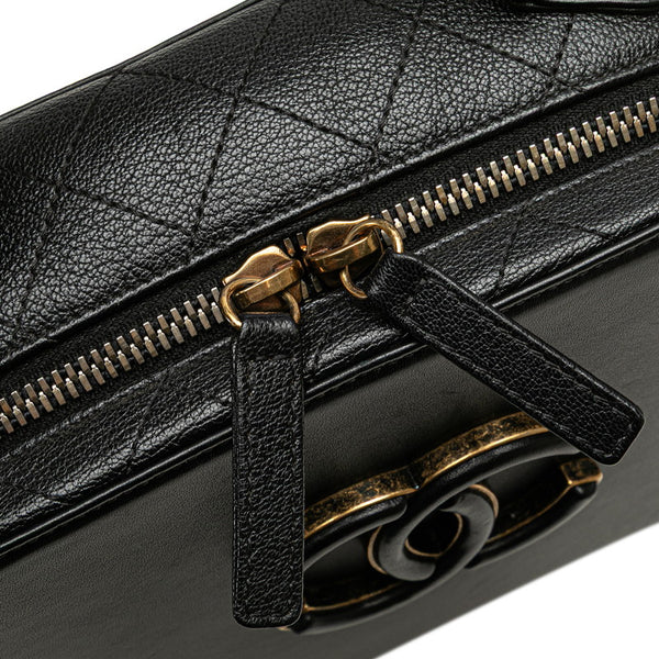 シャネル ココマーク ハンドバッグ ショルダーバッグ ブラック レザー レディース CHANEL 【中古】