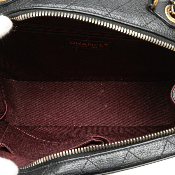 シャネル ココマーク ハンドバッグ ショルダーバッグ ブラック レザー レディース CHANEL 【中古】