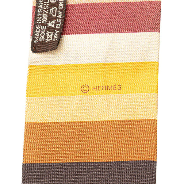 エルメス ツイリー LES BAIGNEUSES 水遊びをする人 スカーフ ベージュ マルチカラー シルク レディース HERMES 【中古】