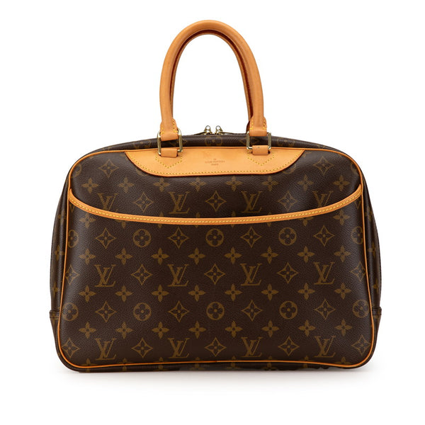 ルイ ヴィトン モノグラム ドーヴィル ハンドバッグ M47270 ブラウン PVC レザー レディース LOUIS VUITTON 【中古】