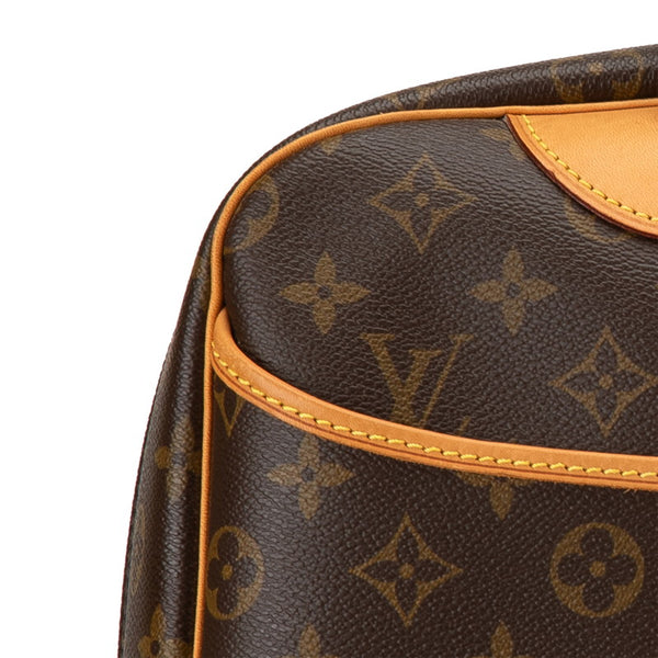 ルイ ヴィトン モノグラム ドーヴィル ハンドバッグ M47270 ブラウン PVC レザー レディース LOUIS VUITTON 【中古】