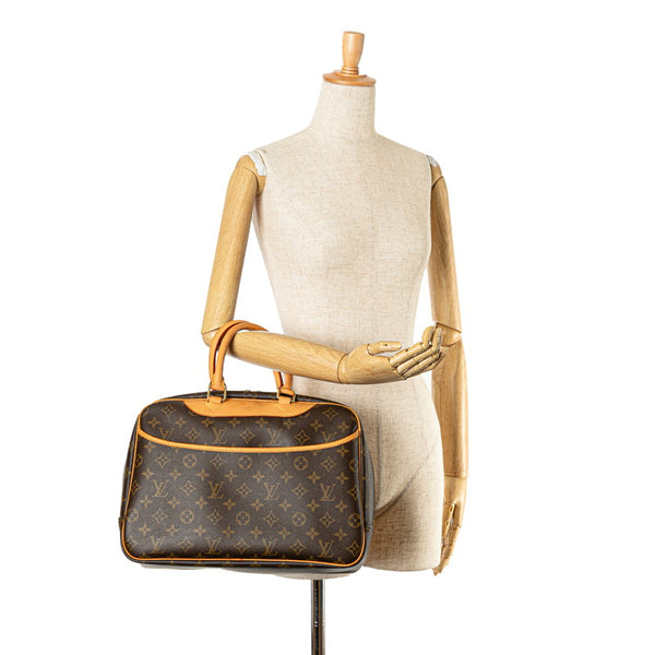 ルイ ヴィトン モノグラム ドーヴィル ハンドバッグ M47270 ブラウン PVC レザー レディース LOUIS VUITTON 【中古】