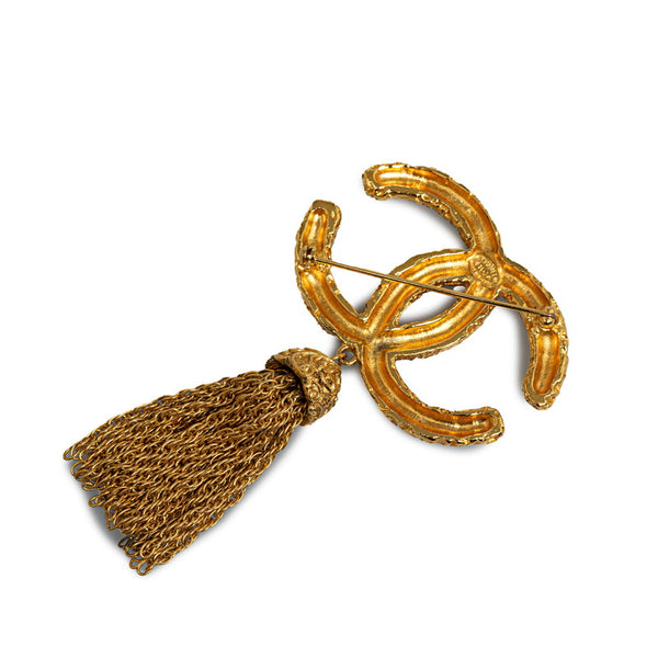 シャネル ココマーク タッセル ブローチ ゴールド メッキ レディース CHANEL 【中古】