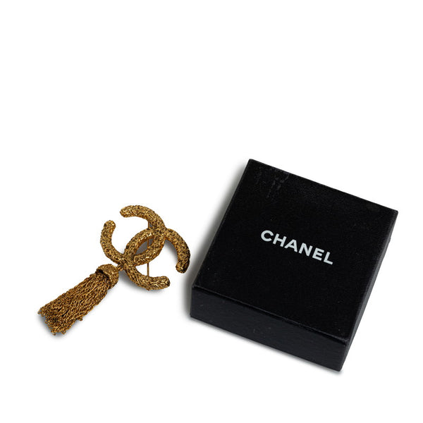 シャネル ココマーク タッセル ブローチ ゴールド メッキ レディース CHANEL 【中古】