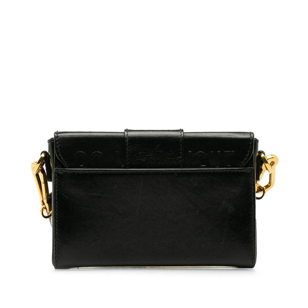 ディオール 30モンテーニュ ショルダーバッグ ブラック ゴールド カーフ レディース Dior 【中古】