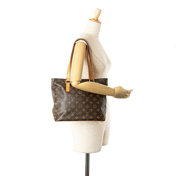 ルイ ヴィトン モノグラム カバピアノ ショルダーバッグ トートバッグ  M51151 ブラウン PVC レザー レディース LOUIS VUITTON 【中古】