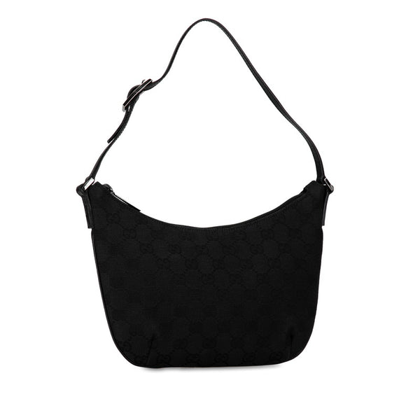 グッチ GGキャンバス ミニ ワンショルダーバッグ ハンドバッグ 32160 ブラック キャンバス レザー レディース GUCCI 【中古】