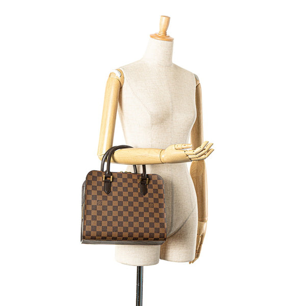ルイ ヴィトン ダミエ トリアナ ハンドバッグ N51155 ブラウン PVC レザー レディース LOUIS VUITTON 【中古】
