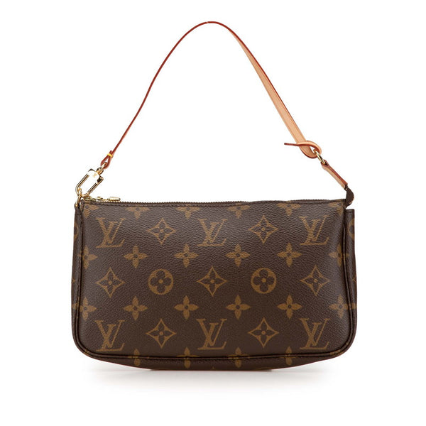ルイ ヴィトン モノグラム ポシェット アクセソワール アクセサリーポーチ M51980 ブラウン PVC レザー レディース LOUIS VUITTON 【中古】