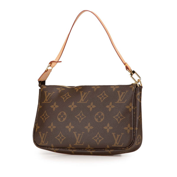 ルイ ヴィトン モノグラム ポシェット アクセソワール アクセサリーポーチ M51980 ブラウン PVC レザー レディース LOUIS VUITTON 【中古】