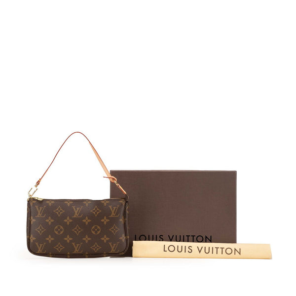 ルイ ヴィトン モノグラム ポシェット アクセソワール アクセサリーポーチ M51980 ブラウン PVC レザー レディース LOUIS VUITTON 【中古】