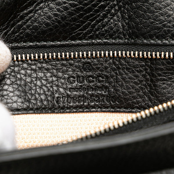 グッチ バンブー デイリー ハンドバッグ ショルダーバッグ 2WAY 370831 ブラック レザー レディース GUCCI 【中古】