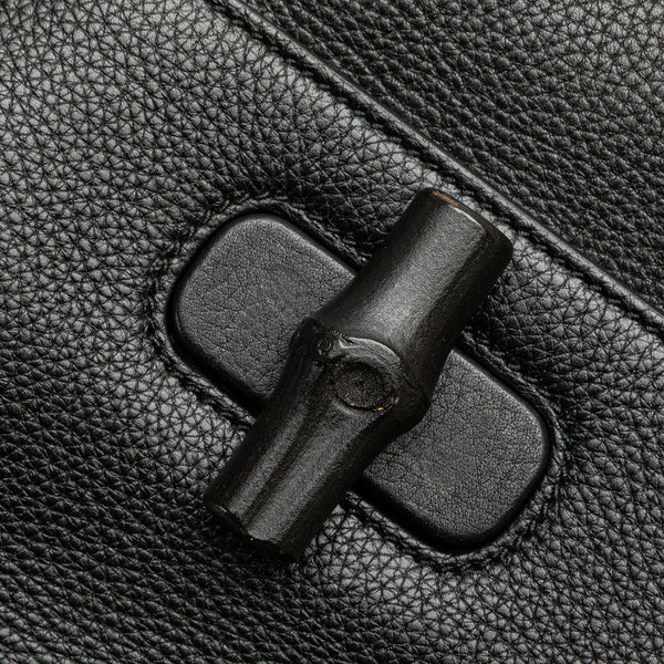 グッチ バンブー デイリー ハンドバッグ ショルダーバッグ 2WAY 370831 ブラック レザー レディース GUCCI 【中古】