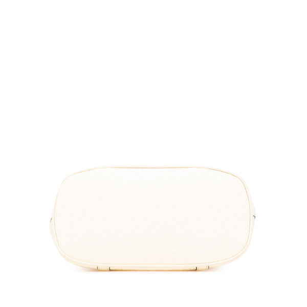 グッチ マイクログッチシマ ハンドバッグ ショルダーバッグ 2WAY 449654 ホワイト レザー レディース GUCCI 【中古】
