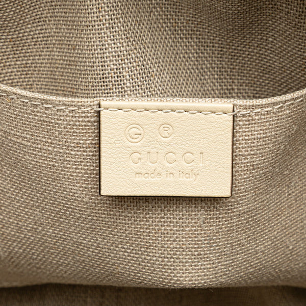グッチ マイクログッチシマ ハンドバッグ ショルダーバッグ 2WAY 449654 ホワイト レザー レディース GUCCI 【中古】