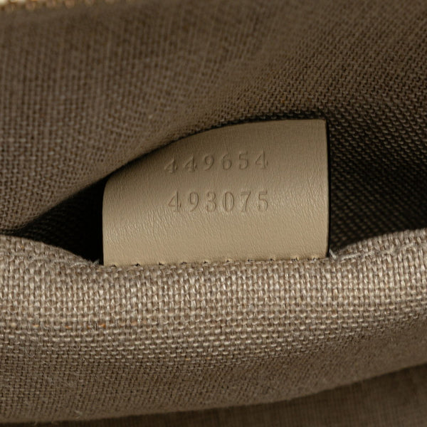 グッチ マイクログッチシマ ハンドバッグ ショルダーバッグ 2WAY 449654 ホワイト レザー レディース GUCCI 【中古】