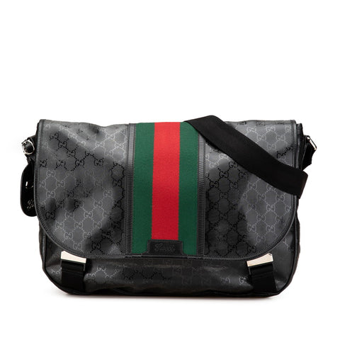 グッチ GGインプリメ シェリーライン ショルダーバッグ メッセンジャーバッグ 269376 ブラック マルチカラー PVC キャンバス レディース GUCCI 【中古】