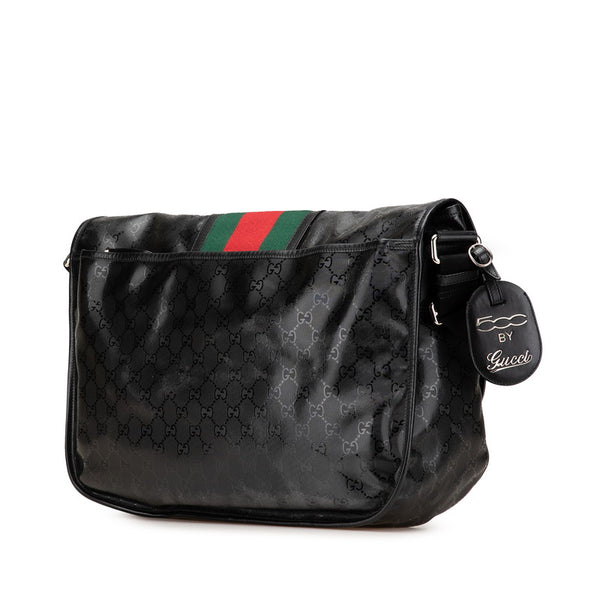 グッチ GGインプリメ シェリーライン ショルダーバッグ メッセンジャーバッグ 269376 ブラック マルチカラー PVC キャンバス レディース GUCCI 【中古】