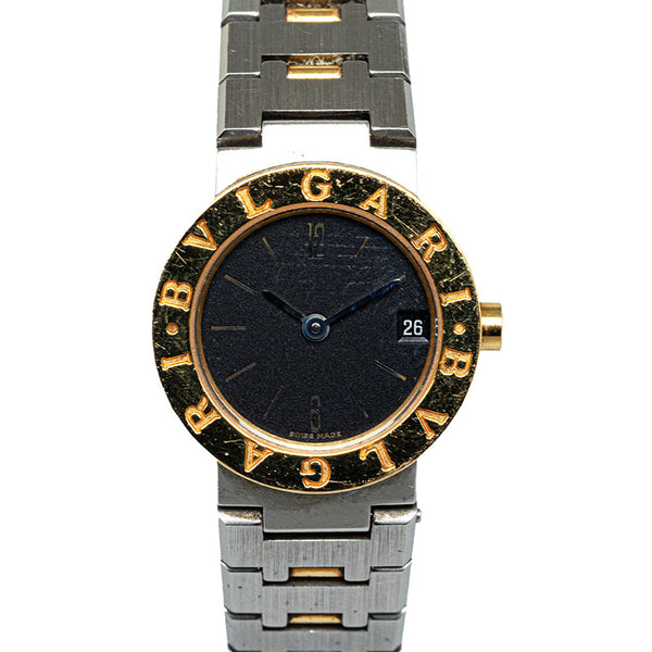 ブルガリ ブルガリブルガリ 腕時計 BB23SGD クオーツ ブラック文字盤 ステンレススチール レディース BVLGARI 【中古】