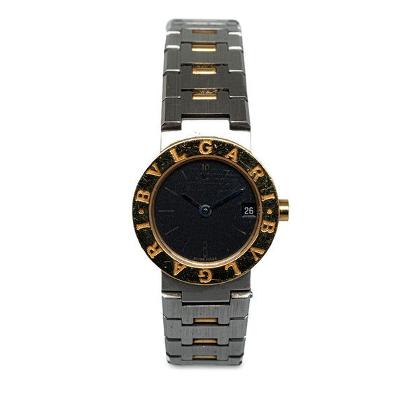 ブルガリ ブルガリブルガリ 腕時計 BB23SGD クオーツ ブラック文字盤 ステンレススチール レディース BVLGARI 【中古】
