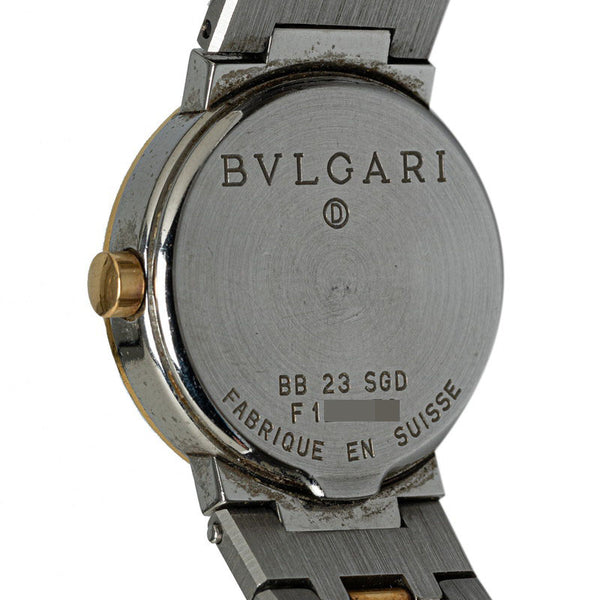 ブルガリ ブルガリブルガリ 腕時計 BB23SGD クオーツ ブラック文字盤 ステンレススチール レディース BVLGARI 【中古】