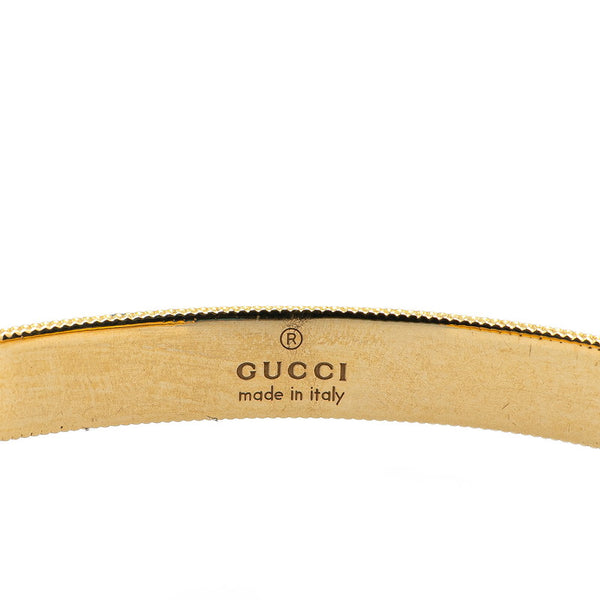 グッチ GGアイコン バングル ブレスレット #16 434528 K18YG イエローゴールド レディース GUCCI 【中古】