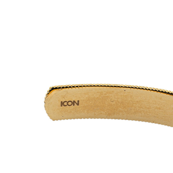 グッチ GGアイコン バングル ブレスレット #16 434528 K18YG イエローゴールド レディース GUCCI 【中古】